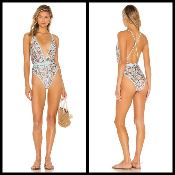 MAAJI Smooth Skies Safary Reversible Convertible Strap One-Piece Swimsuit S NWT - Picture 5 of 16